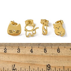 Комплекты сережек из нержавеющей стали 304 EJEW-S248-03B-G