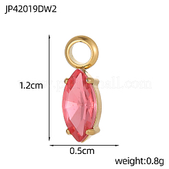 Подвески из нержавеющей стали 304 со стразами STAS-OY003-89G