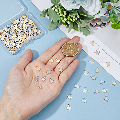 200 шт. 2-х цветные подвески из нержавеющей стали 304&nbsp;STAS-DC0015-73