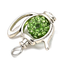 6 шт. 6-х цветные подвески из полимерной глины со стразами PALLOY-JF04097