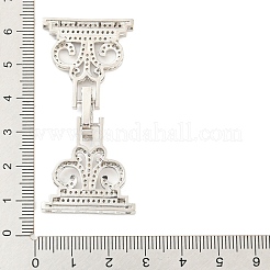 Реечное покрытие латунь микро паве прозрачный кубический цирконий складные застежки ZIRC-F140-06P