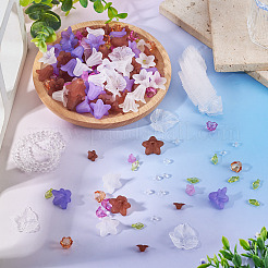 360pcs 9 styles de perles acryliques transparentes&nbsp;MACR-TA0002-73