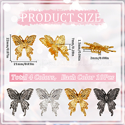 40шт бусины из сплава 4 цветов FIND-SC0011-90A