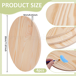 Unbehandeltes Holz-Rundschild&nbsp;WOOD-WH0050-070-1