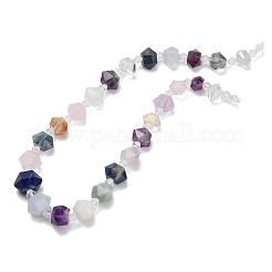 Нити бусин из натурального розового кварца G-L642-D03-01