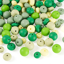 120 pièces 12 styles de perles focales en silicone&nbsp;SIL-CW0001-01A