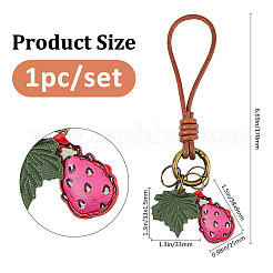 1 шт. подвеска с изображением фруктов из искусственной кожи&nbsp;HJEW-FH0001-86A