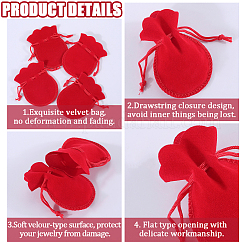 20 шт. бархатные сумки-шнурки из тыквы TP-BBC0001-07A-01