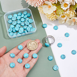 Синтетических бирюзовый кабошон&nbsp;TURQ-HY0001-09B