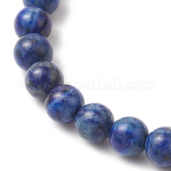 Bracelets extensibles en perles de coquillage et lapis-lazuli naturel teinté&nbsp;BJEW-JB11938-03