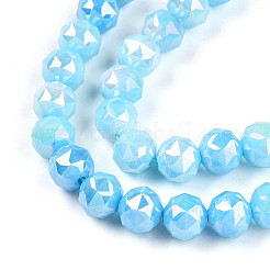 Антикоррозийные гальванические стеклянные бусины X-GLAA-N010-8mm-01