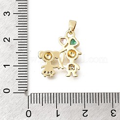Ciondoli di San Valentino in ottone con zirconi cubici colorati&nbsp;KK-B187-24G