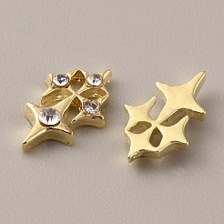 Кабошоны со стразами из цинкового сплава&nbsp;FIND-WH0150-81LG