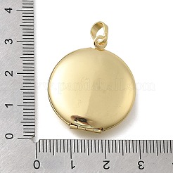 Латунные плоские круглые подвески-медальоны KK-D431-028A-G