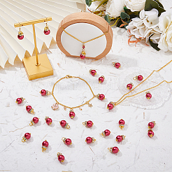 80шт стеклянные жемчужные подвески PALLOY-FH00015