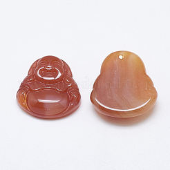 Natürliche Karneol / rote Achat Anhänger&nbsp;G-T122-15B-03