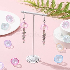 40шт 8 цвета прозрачные пластиковые колпачки для бусин&nbsp;KY-CJ0001-97