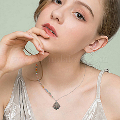 4 шт. 4 стиля подвески из латуни с ракушками KK-GO0001-66