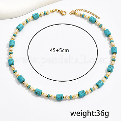 Элегантные ожерелья ручной работы из синтетической бирюзы в стиле бохо для женщин в подарок на свидание PZ3829