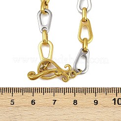 Двухцветные цепочки-цепочки из нержавеющей стали 304 с каплевидными звеньями&nbsp;NJEW-C092-02GP