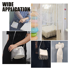 5 ярд блестящего полиэстерового кружева с кисточками&nbsp;OCOR-GA0001-55A