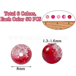 300 шт. 6 цвета окрашенные распылением хрустальные стеклянные бусины&nbsp;CCG-SZ0001-11A