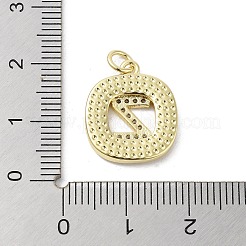 Ciondoli in ottone con placcatura a cremagliera con micro pavé di zirconi chiari&nbsp;KK-E102-33G-Z