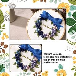 Kit de démarrage de broderie de motif de gui/feuille de houx sur le thème de Noël&nbsp;DIY-WH0250-48