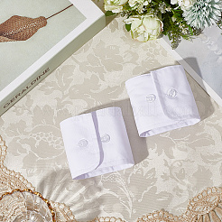 Съемные хлопковые манжеты на запястьях с резиновой кнопкой&nbsp;AJEW-WH20077-020B