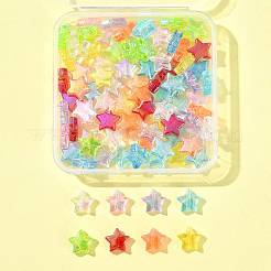 90шт 9 цвета экологически чистые прозрачные акриловые бусины TACR-FS0001-63