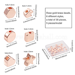 Латунные бусины KK-TA0007-74RG