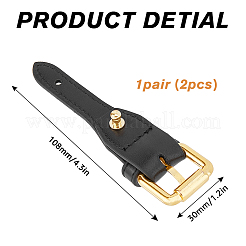 Искусственная кожа и сплав неповрежденные регулируемые роликовые пряжки для сумок FIND-WH0126-162