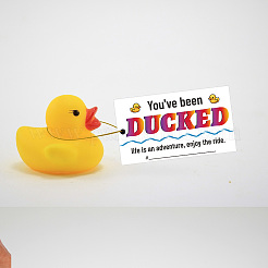 100 шт. бумажная багажная бирка с изображением утки AJEW-CN0003-40E