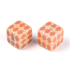 Печатные непрозрачные акриловые бусины MACR-N018-04