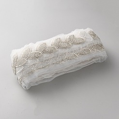 Стеклянный бисер лист сетка ткань кружево лента DIY-WH0661-69A