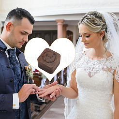 Магнитные подарочные коробки для хранения деревянных колец CON-WH0109-001