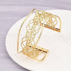 Преувеличенные браслеты-манжеты из нержавеющей стали 304 для женщин BJEW-P363-02G