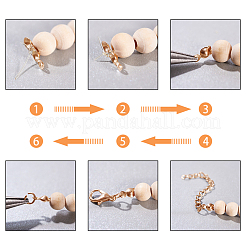 Подвески-гвоздики с жемчужинами из нержавеющей стали 304 STAS-UN0017-09