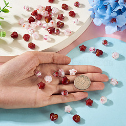 80 шт. 8 вида стеклянных бусин миллефиори&nbsp;GLAA-TA0003-43C