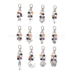 Подвесные украшения из тибетского сплава на Хэллоуин&nbsp;HJEW-JM03716