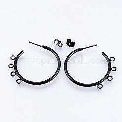 Фурнитура для сережек-гвоздиков из нержавеющей стали 304 с вакуумным покрытием pvd STAS-Q231-02D