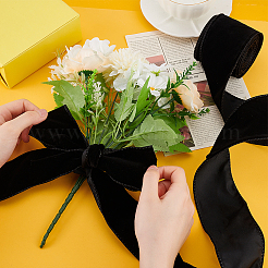 Односторонние бархатные ленты SRIB-WH0011-170