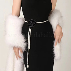 Белые пластиковые искусственные жемчужины круглые бусины кисточки цепочка пояса для платья&nbsp;FS-WGDCF9E-01