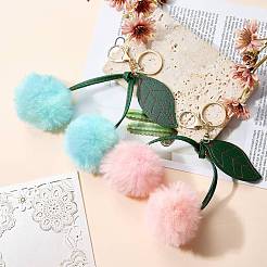 1 шт. подвесные украшения из вишневой плюшевой ткани HJEW-SZ0001-40C