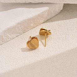 Серьги-гвоздики в форме сердца из нержавеющей стали 201&nbsp;GB5013