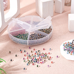 60 г 6-х цветов прозрачного стеклянного бисера&nbsp;GLAA-TA0003-32