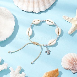 7шт 7-цветный сплав браслеты с подвесками в виде черепахи BJEW-JB11758