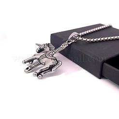 Подвеска из нержавеющей стали в виде единорога AK0757