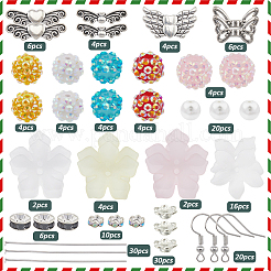 DIY Engel Acryl & Legierung & Harz Strass Perlen baumeln Ohrringe Herstellung Kits&nbsp;DIY-SC0027-15