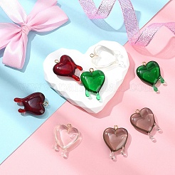 8шт 4 цвета прозрачные подвески из смолы&nbsp;RESI-YW0003-19